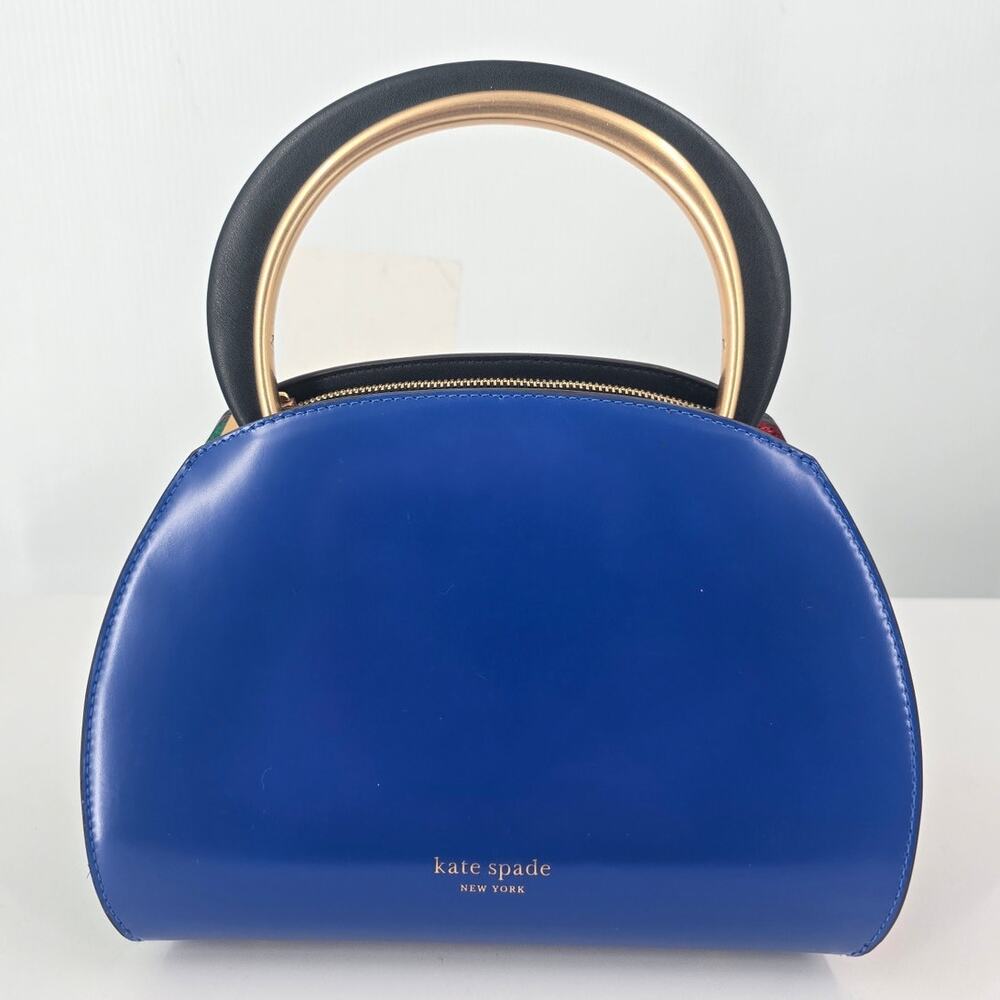 Kate Spade Expo Colorblocked Top Handle Satchel Leather Multicolor Handbag